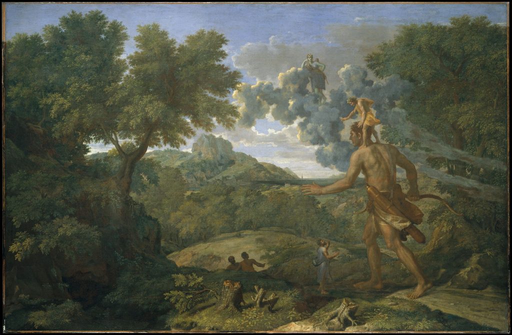 Poussin, Nicolas - Landscape with blind Orion seeking the sun - 1658