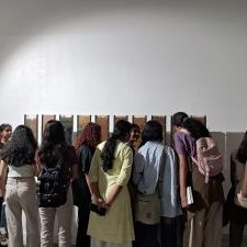 Students at Science Gallery