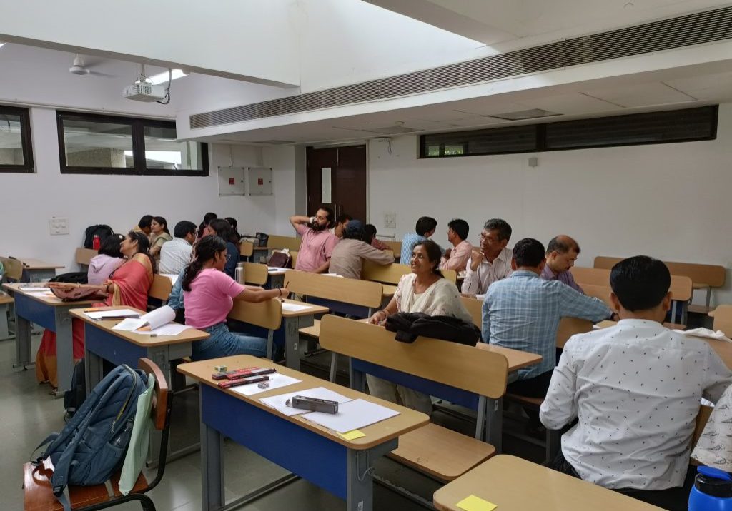 Participants in drawing workshop at Curiosity Conference, IIT GN 2023