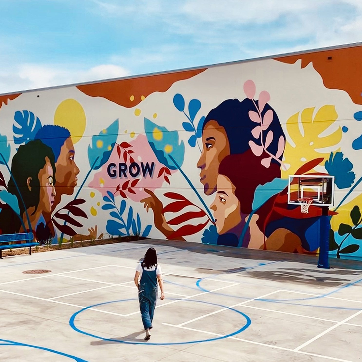 Amanda and her community mural
